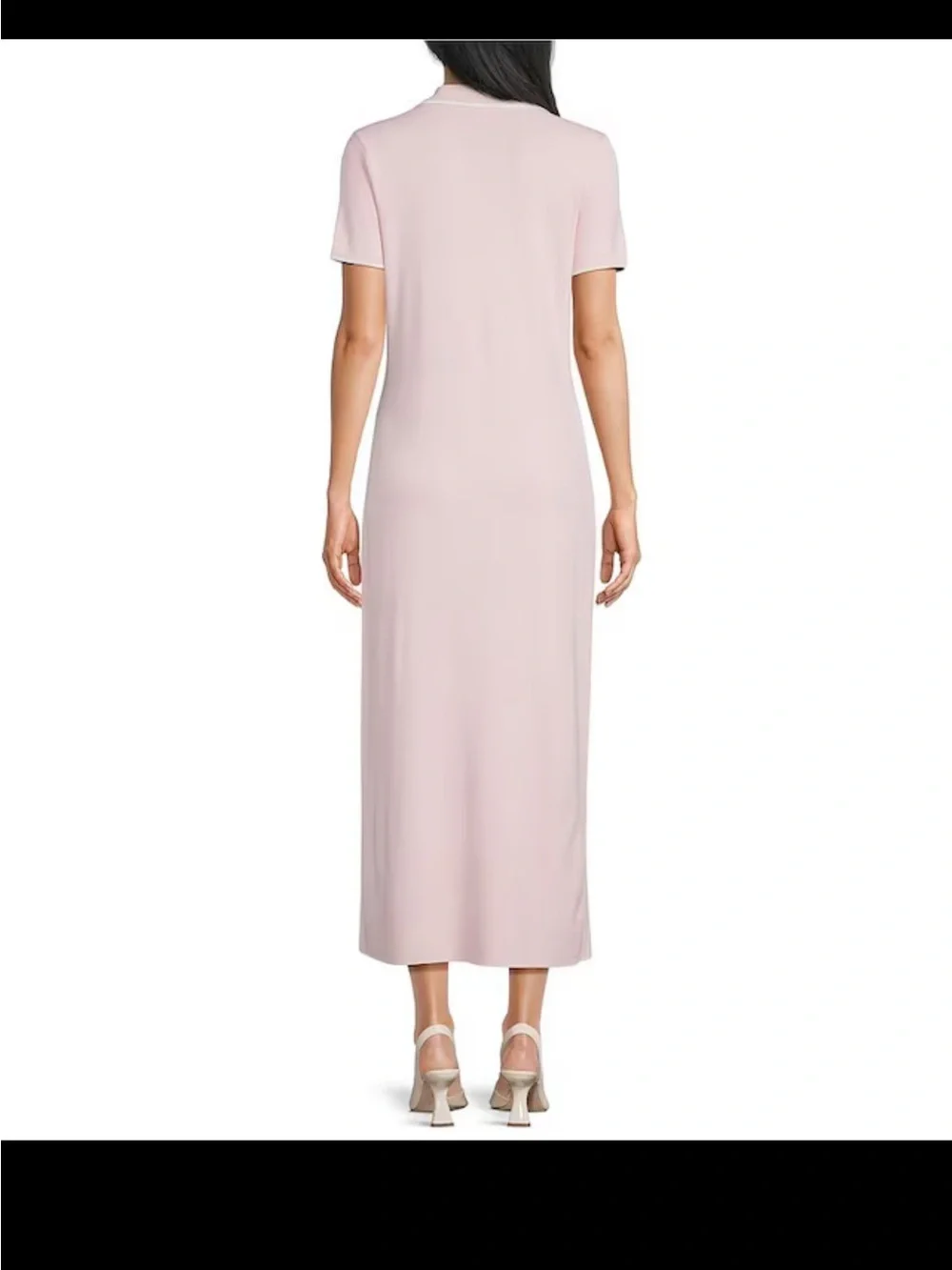Antonio Melani
Ribbed V-Neck Collar Short Sleeve Shift Maxi Dress - Picture 3 of 7